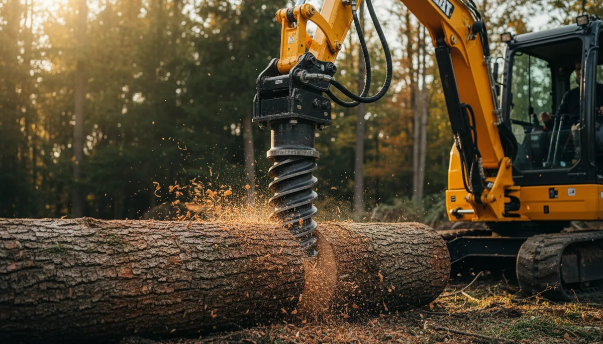 Fendeuse à vis sur mini pelle : prix, modèles et guide d'achat 2026